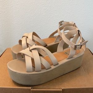 Nude summer platform sandals 👡
